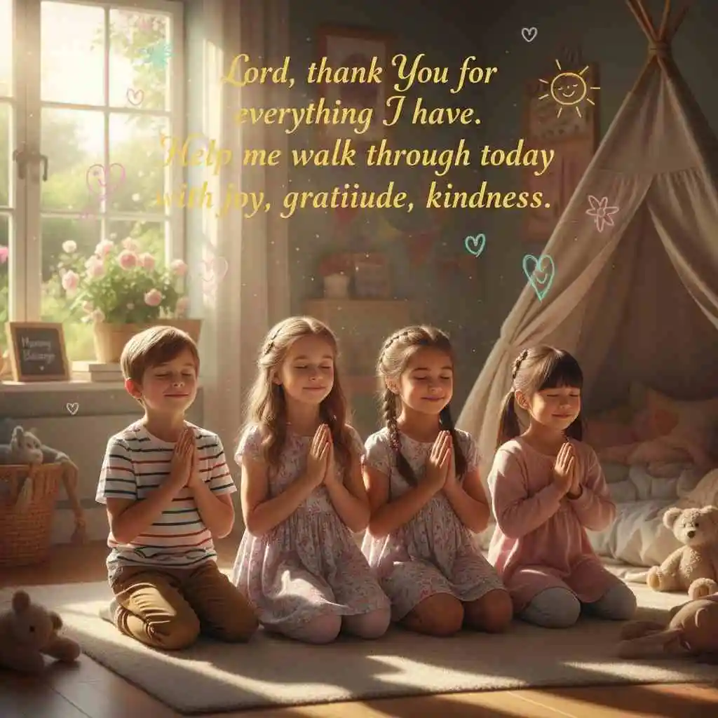 Morning Prayer for Kids for Gratitude