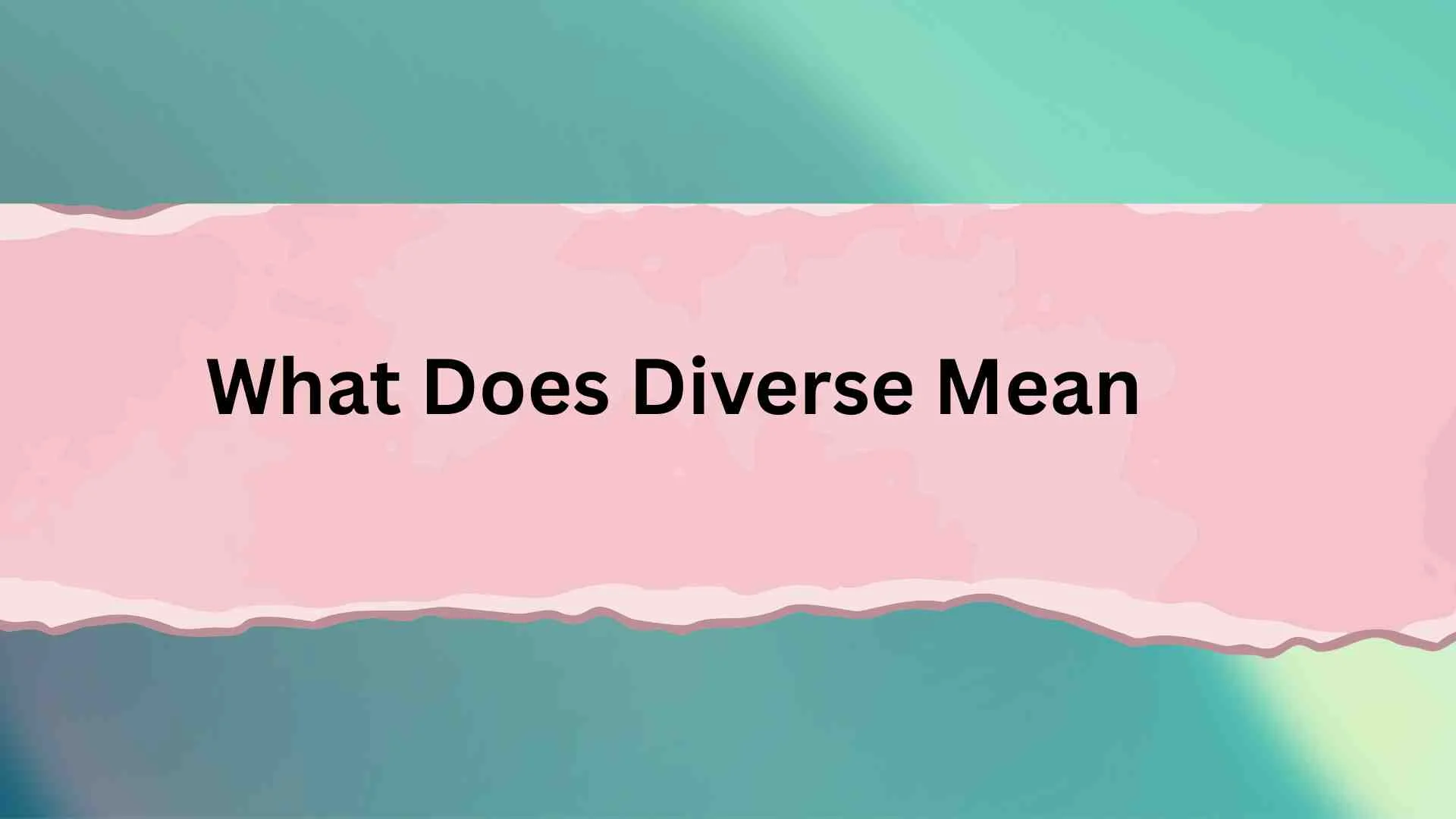 What Does Diverse Mean