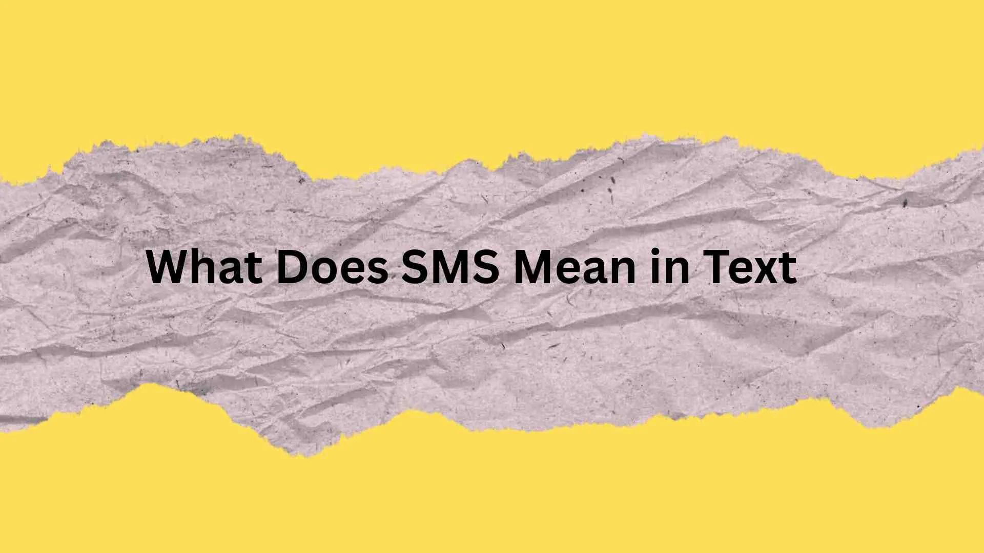 What Does SMS Mean in Text